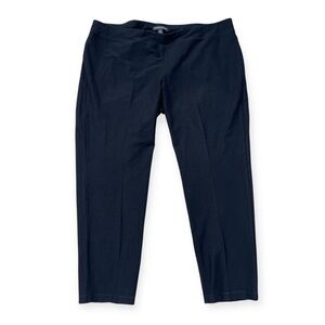 Eileen Fisher System Washable Stretch Crepe Slim Ankle Pant Black Sz Petite L‎